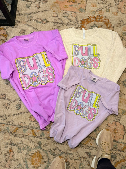 bulldogs doodle spring tee