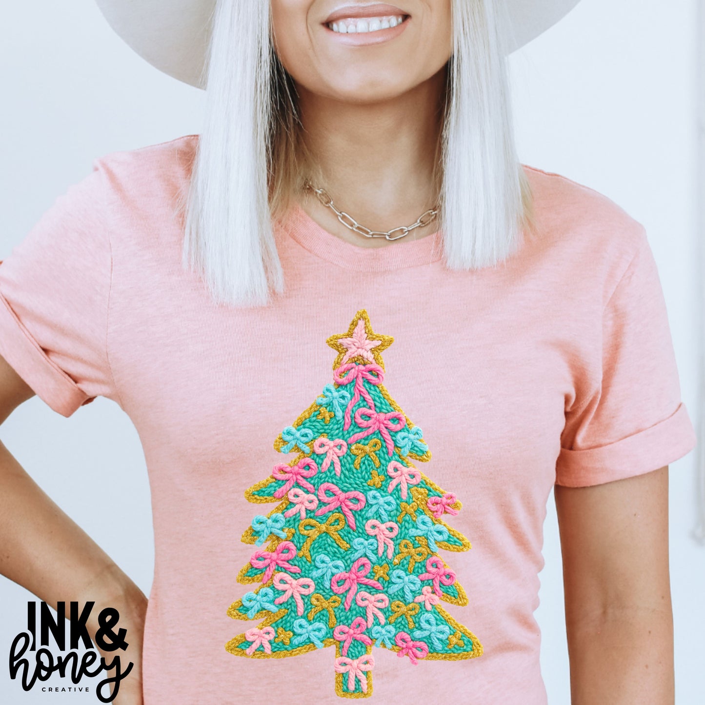 faux yarn coquette tree tee