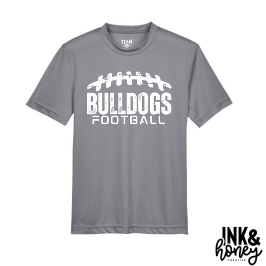 bulldog football performance tee