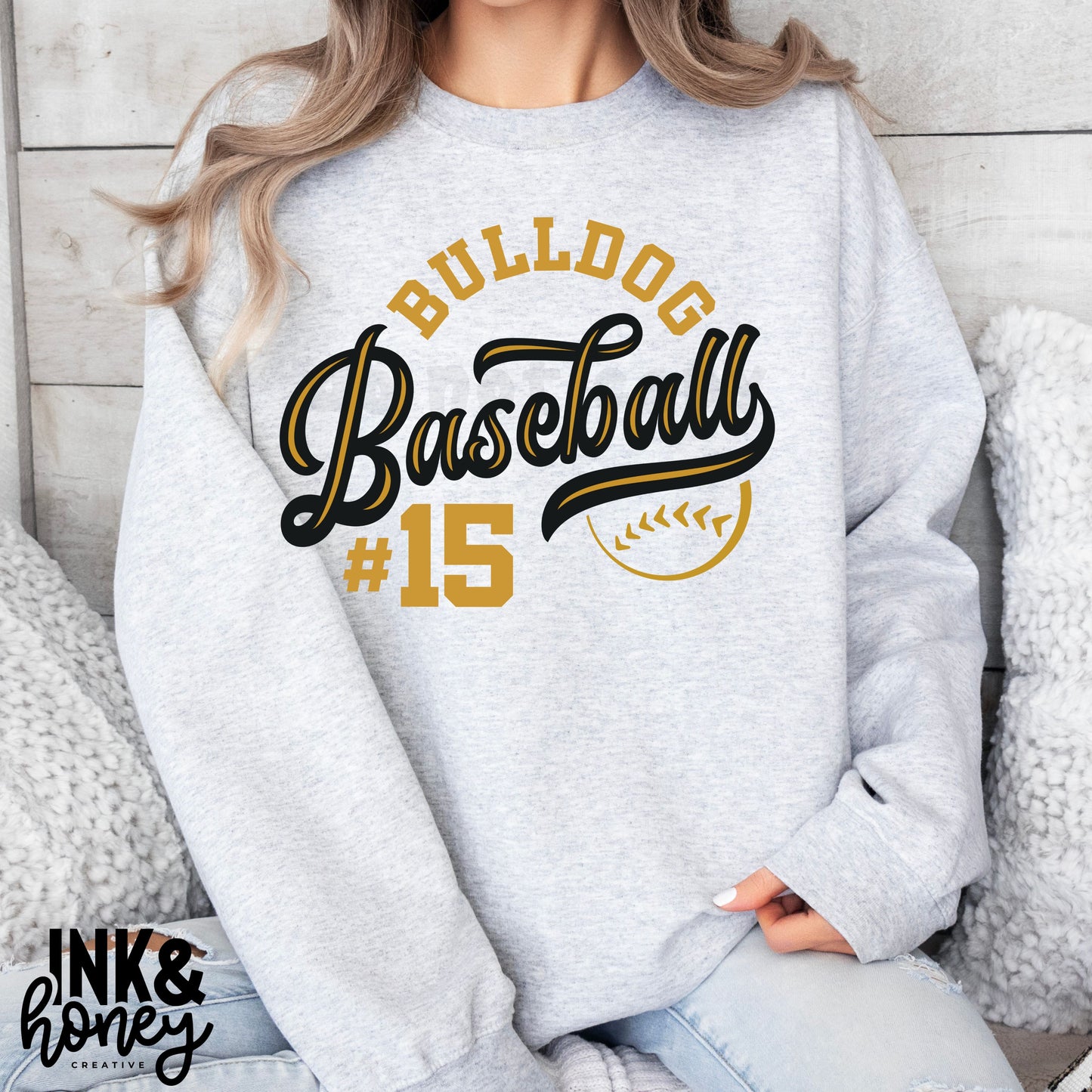 baseball number tee (can customize)