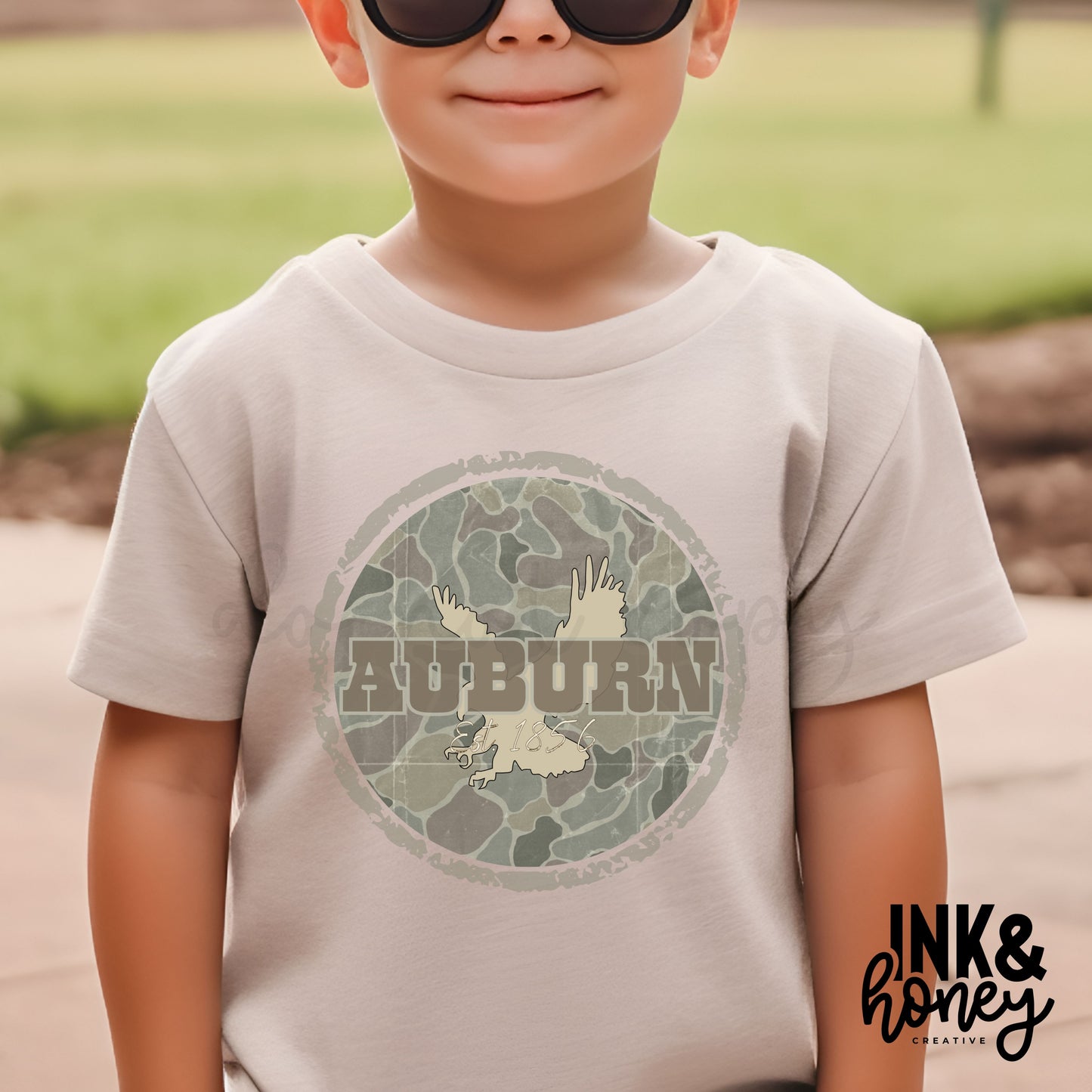 auburn camo tee