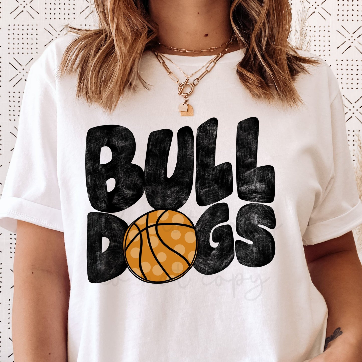 retro bulldogs bball tee
