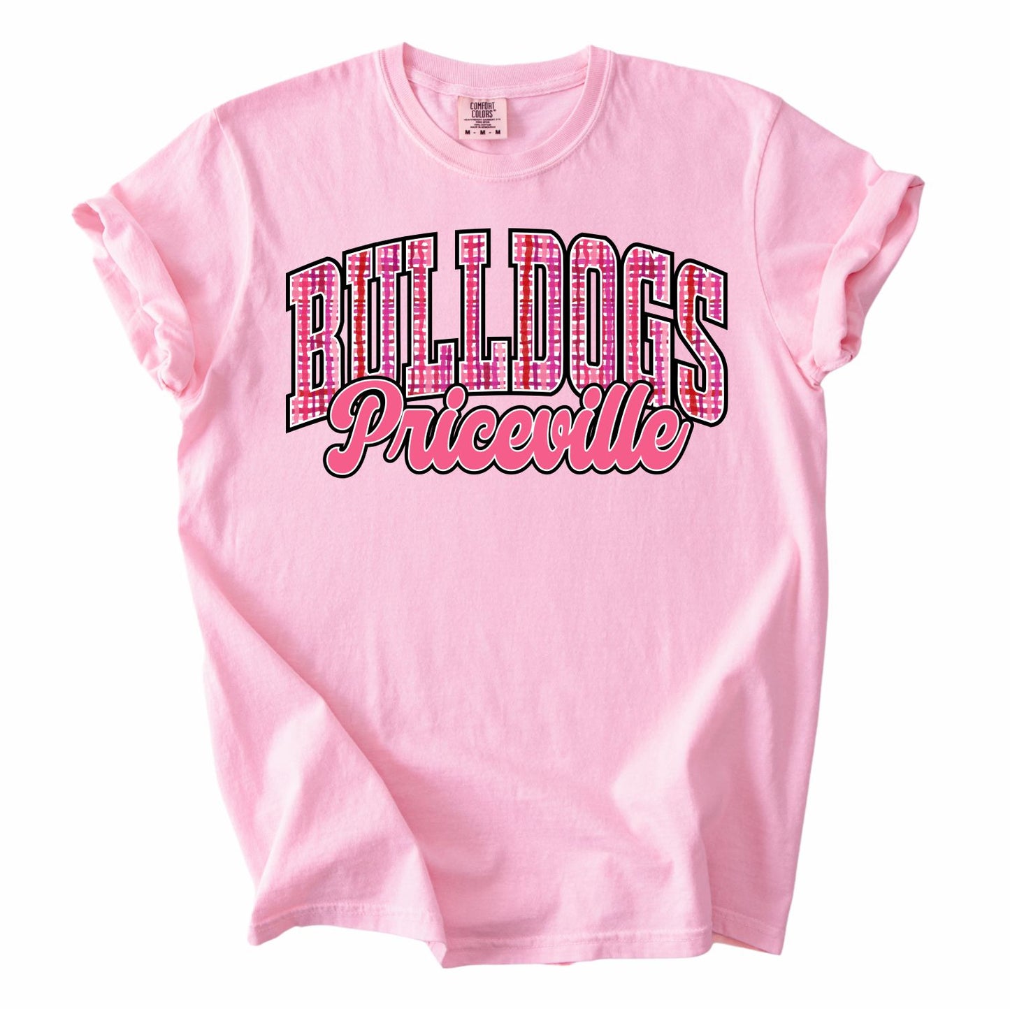 vday plaid mascot tee