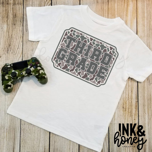 [back to school] camo tee