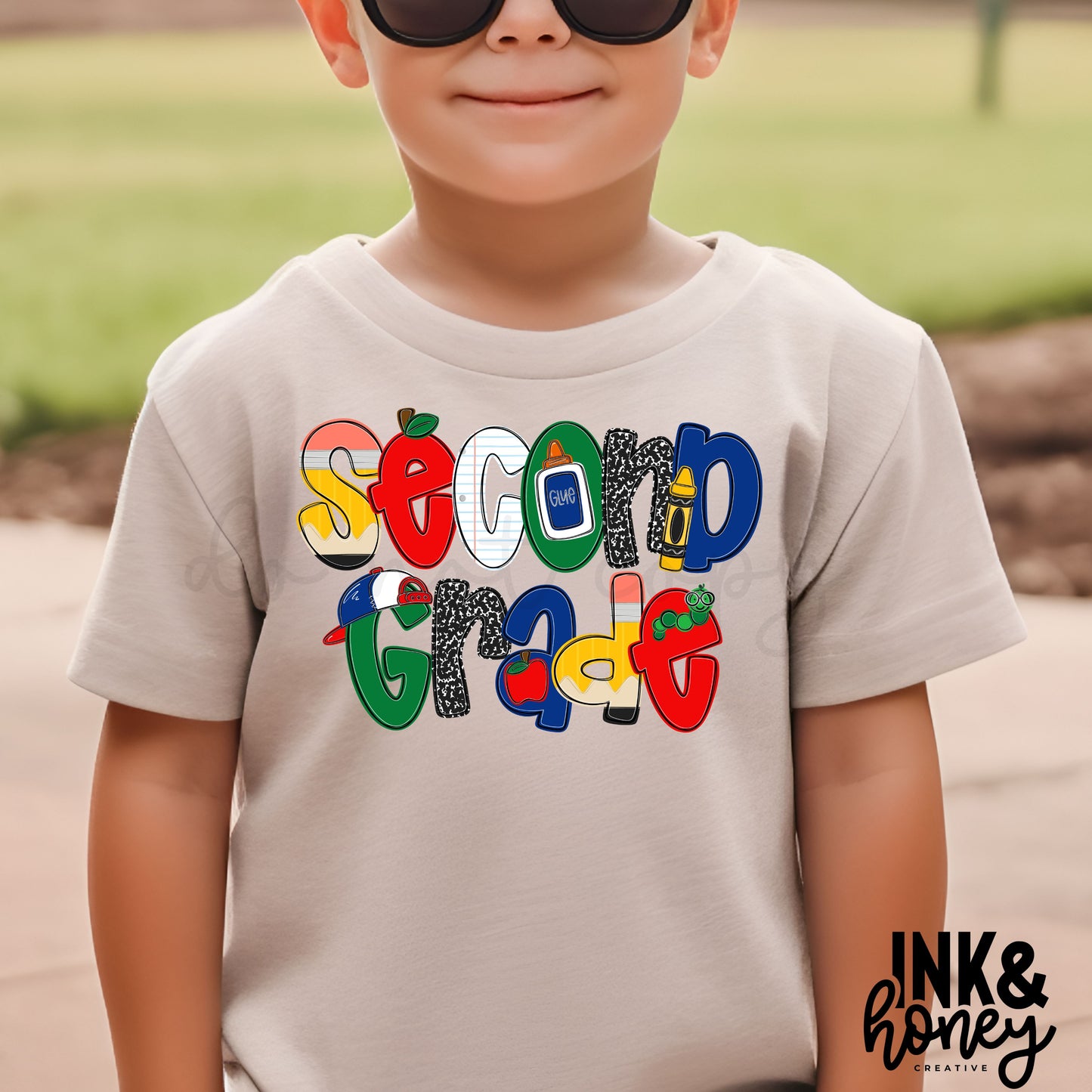 [back to school] primary letters tee