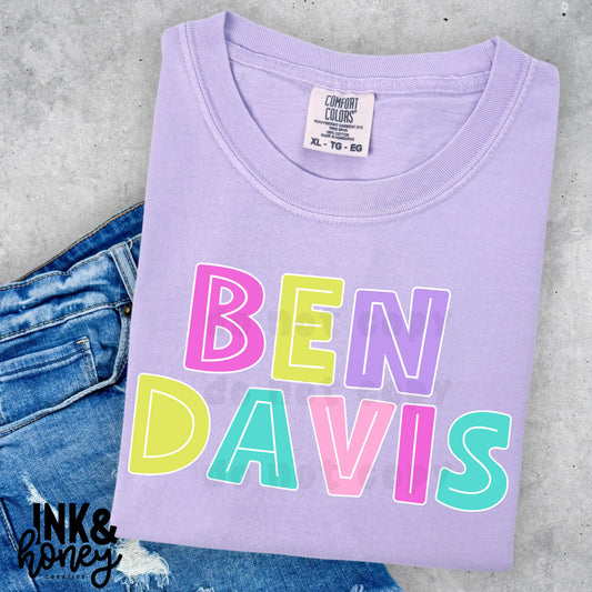 ben davis neon lines tee
