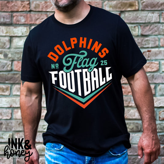 flag football mascot tee