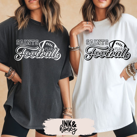 flag football outline tee