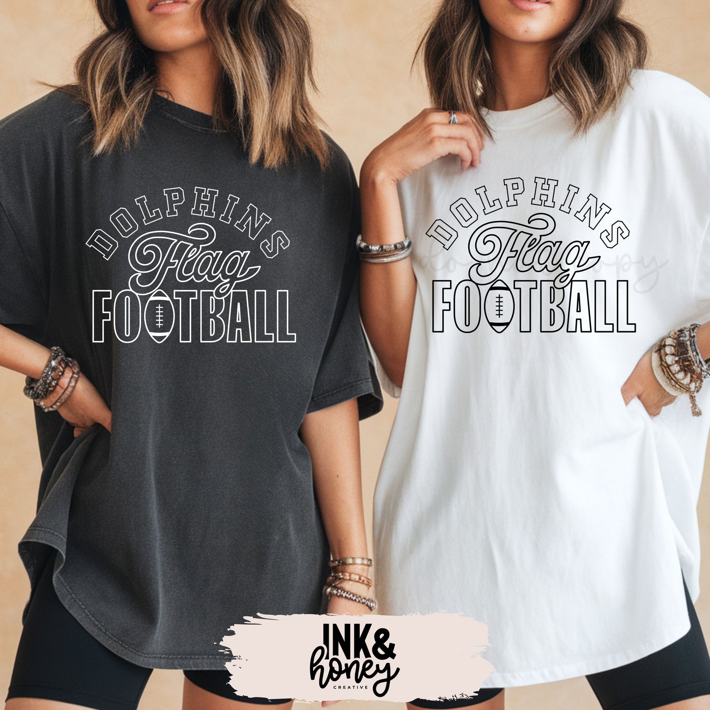 flag football minimal tee