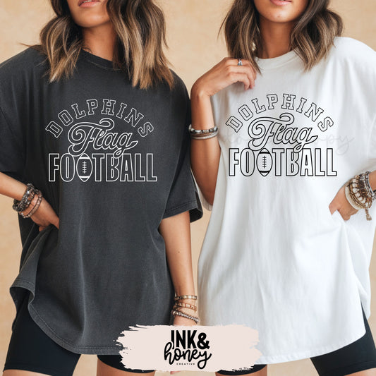 flag football minimal tee