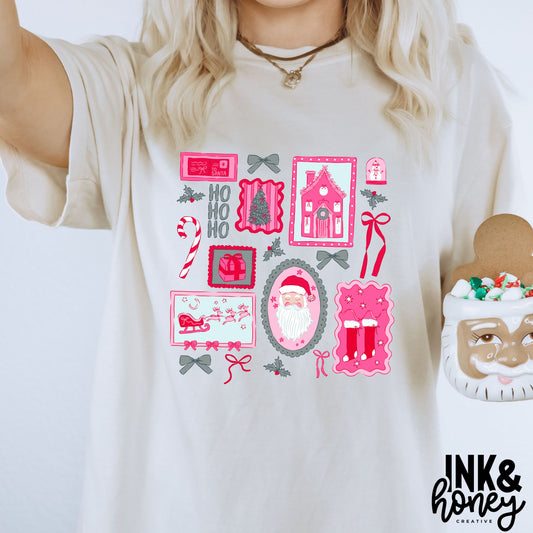 christmas stamps tee
