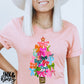 painted bow tree tee