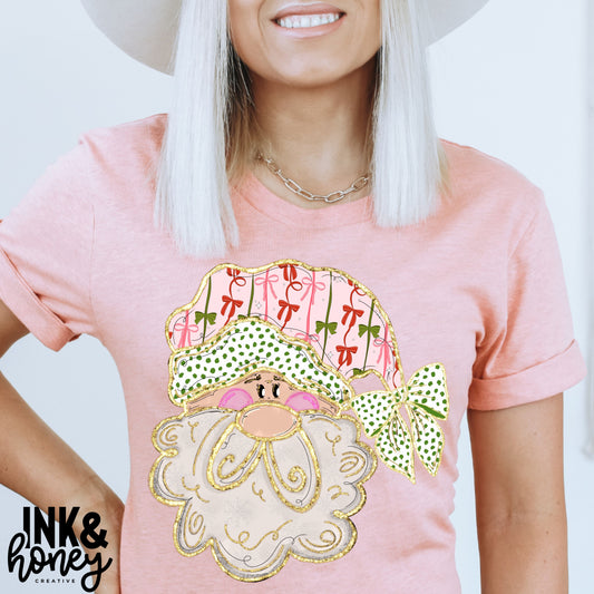 santa bows tee