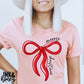 red bow christmas tee