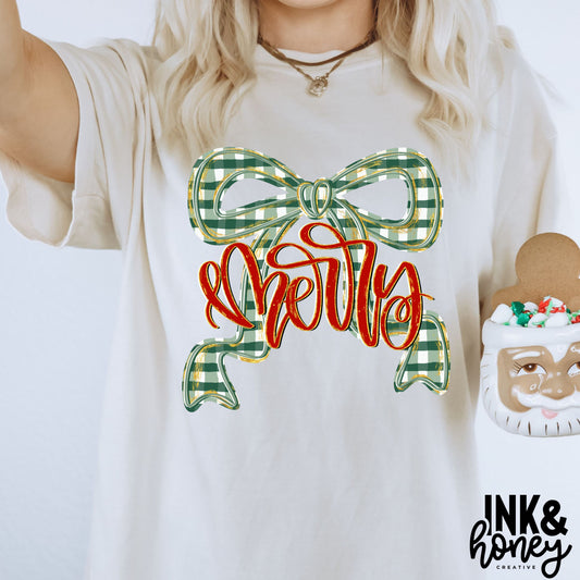merry bow tee