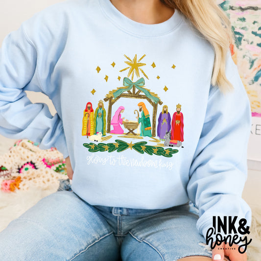 painted nativity tee