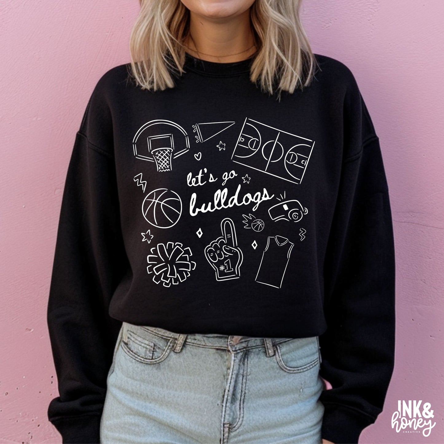 basketball collage tee