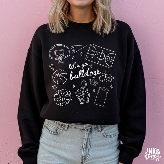 basketball collage tee