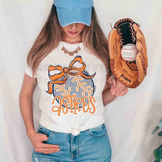 astros bow tee