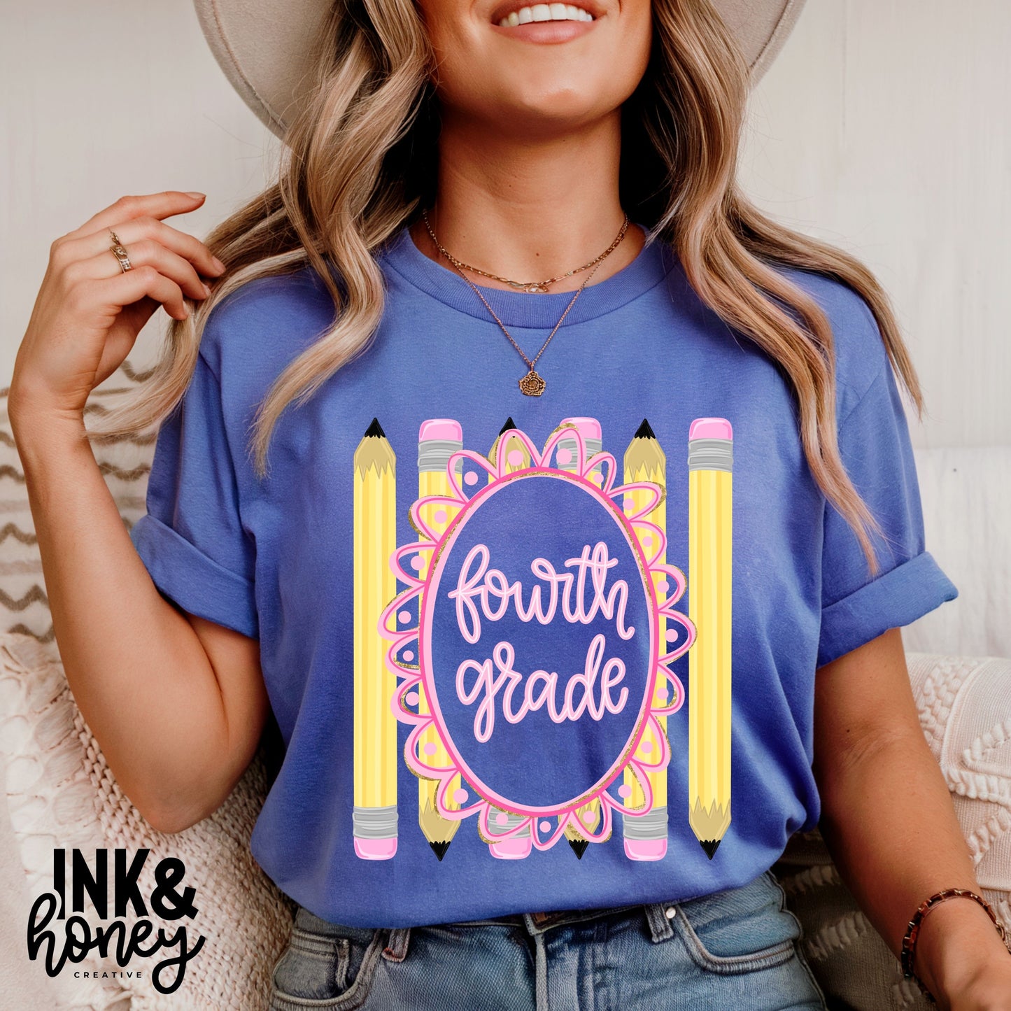 [back to school] pencil frame tee