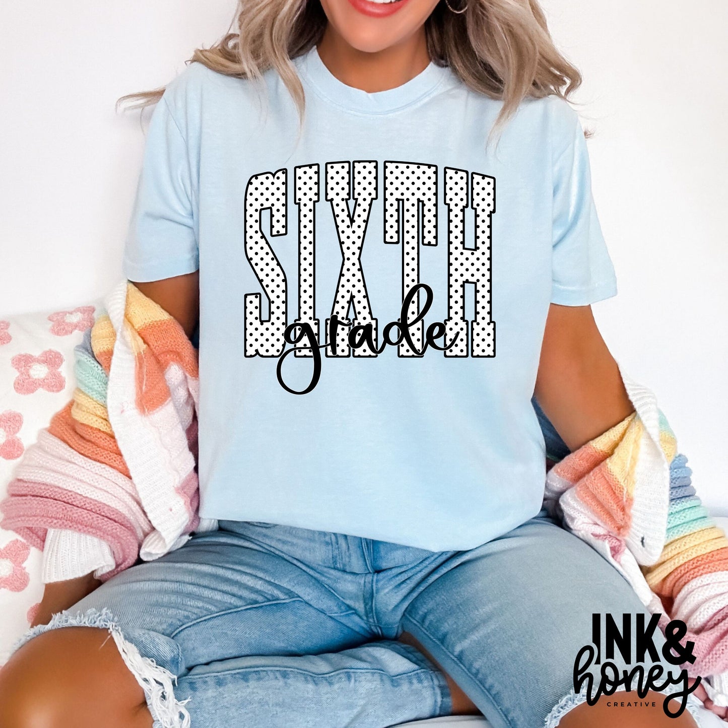 [back to school] polka dot tee