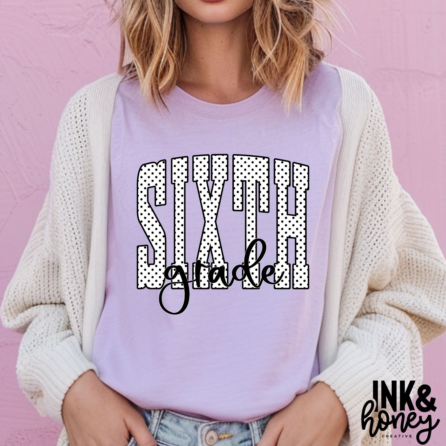 [back to school] polka dot tee
