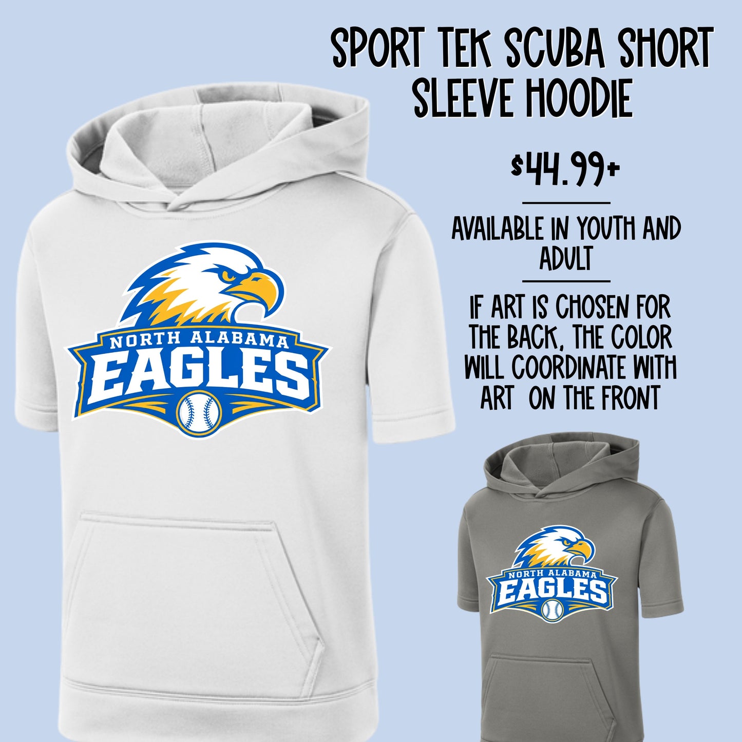 north alabama eagles logo tee