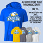 north alabama eagles logo tee