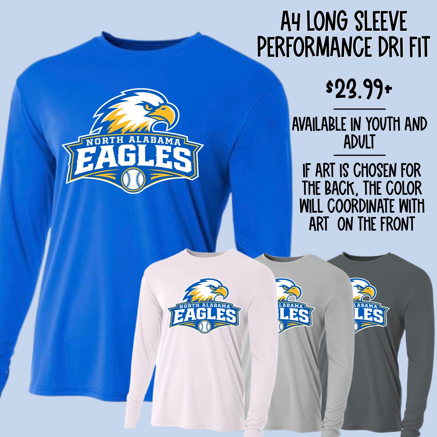 north alabama eagles logo tee