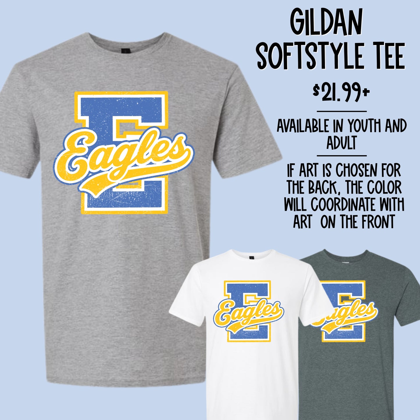 vintage eagles mono tee