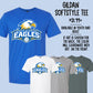north alabama eagles logo tee