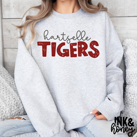 hartselle block letter tee