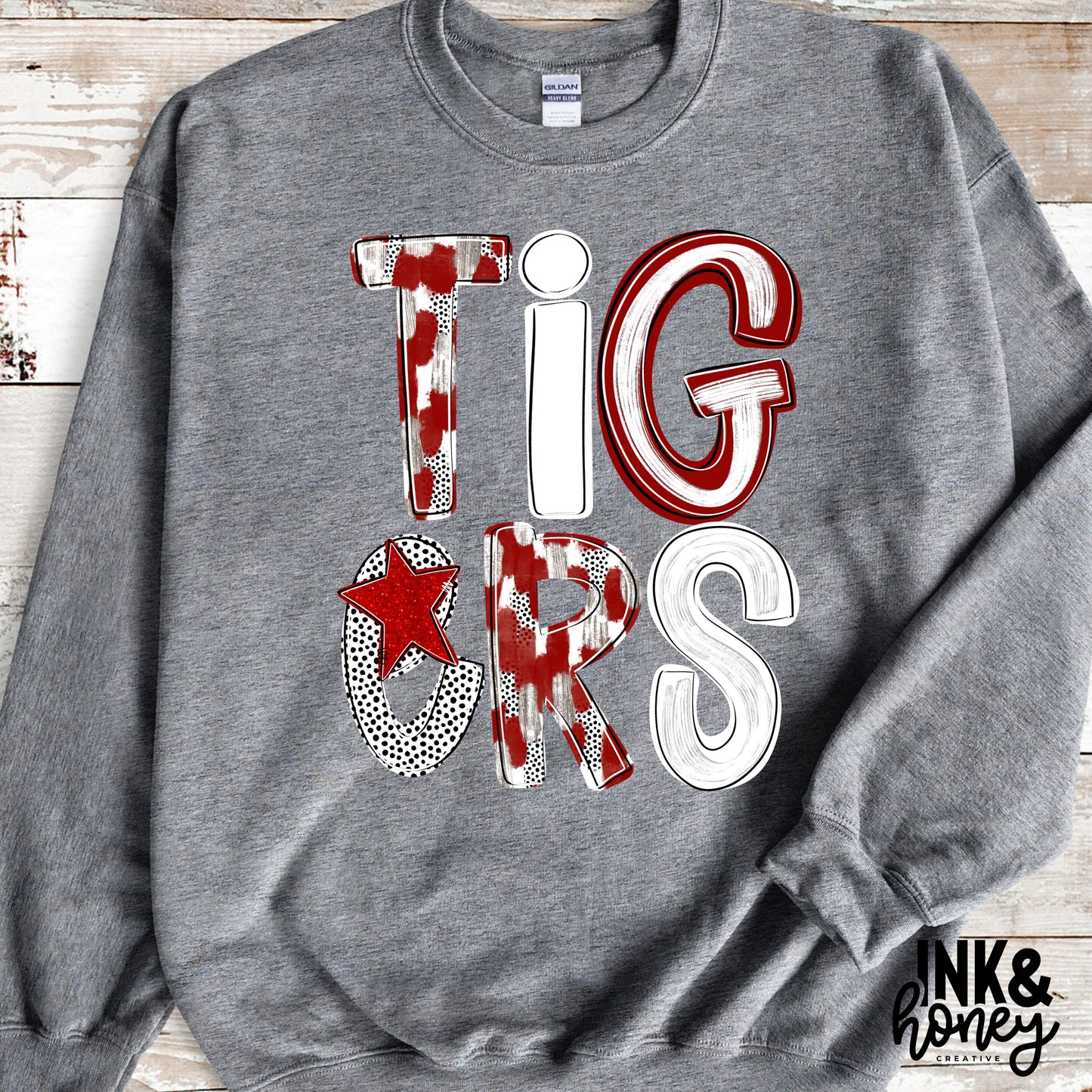 tigers paint tee