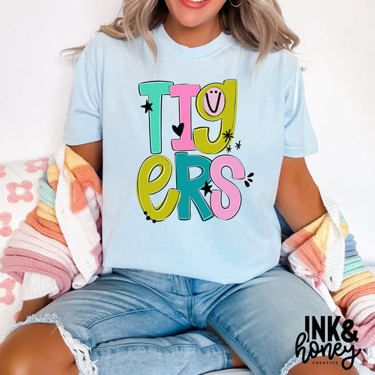 tiger doodle tee