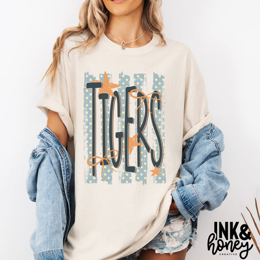 alabama/auburn stripe tee