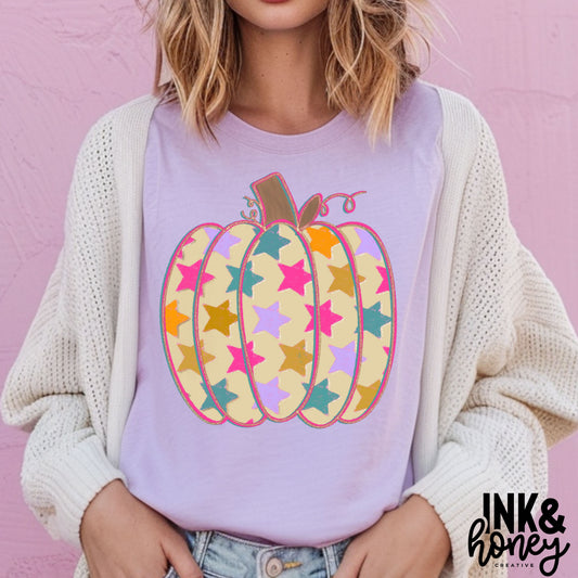 fun doodle pumpkin tee