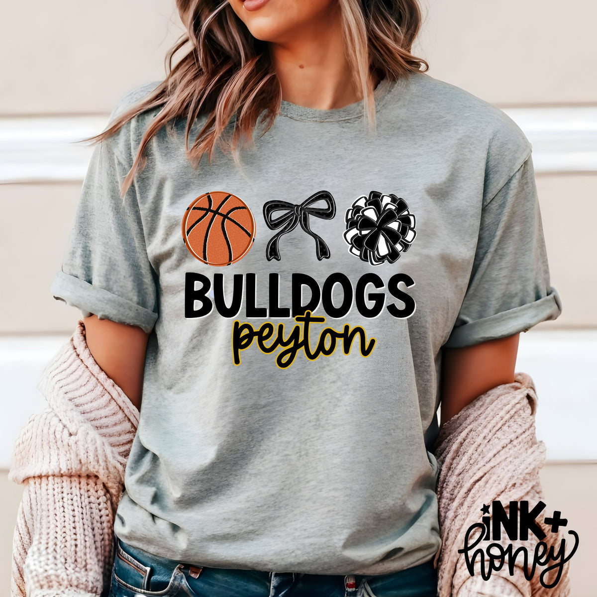 PCRA basketball cheer BOW tee