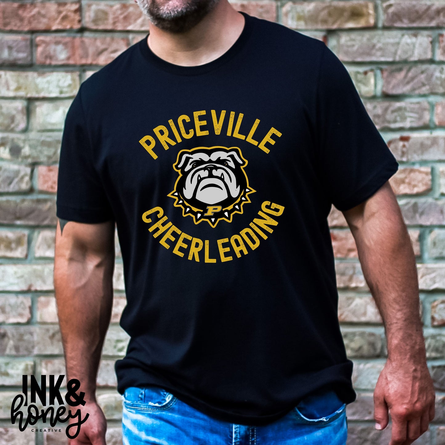 [cheer comp] bulldog mascot cheer tee