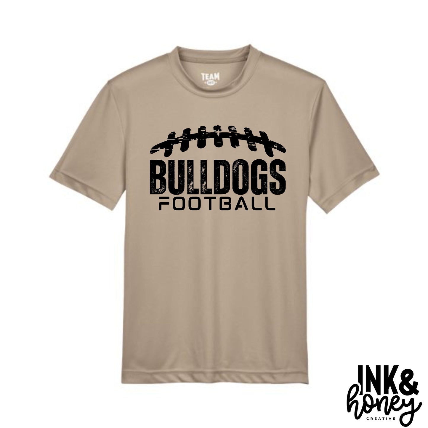 bulldog football performance tee