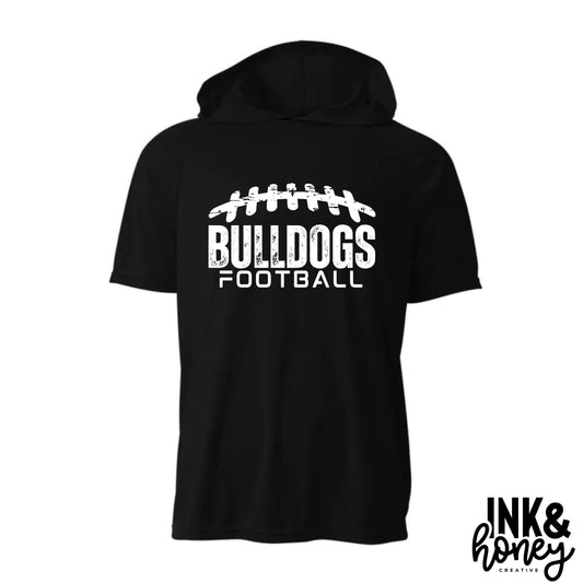 bulldog football performance tee