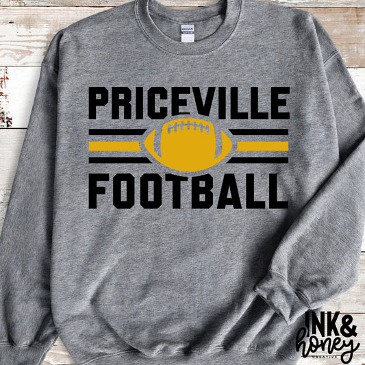 priceville football stripe tee