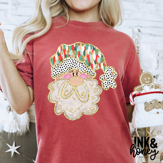 painted santa tee