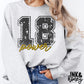 vintage number tee (can customize)
