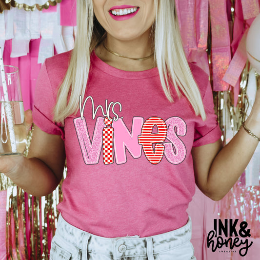 girls name valentines tee